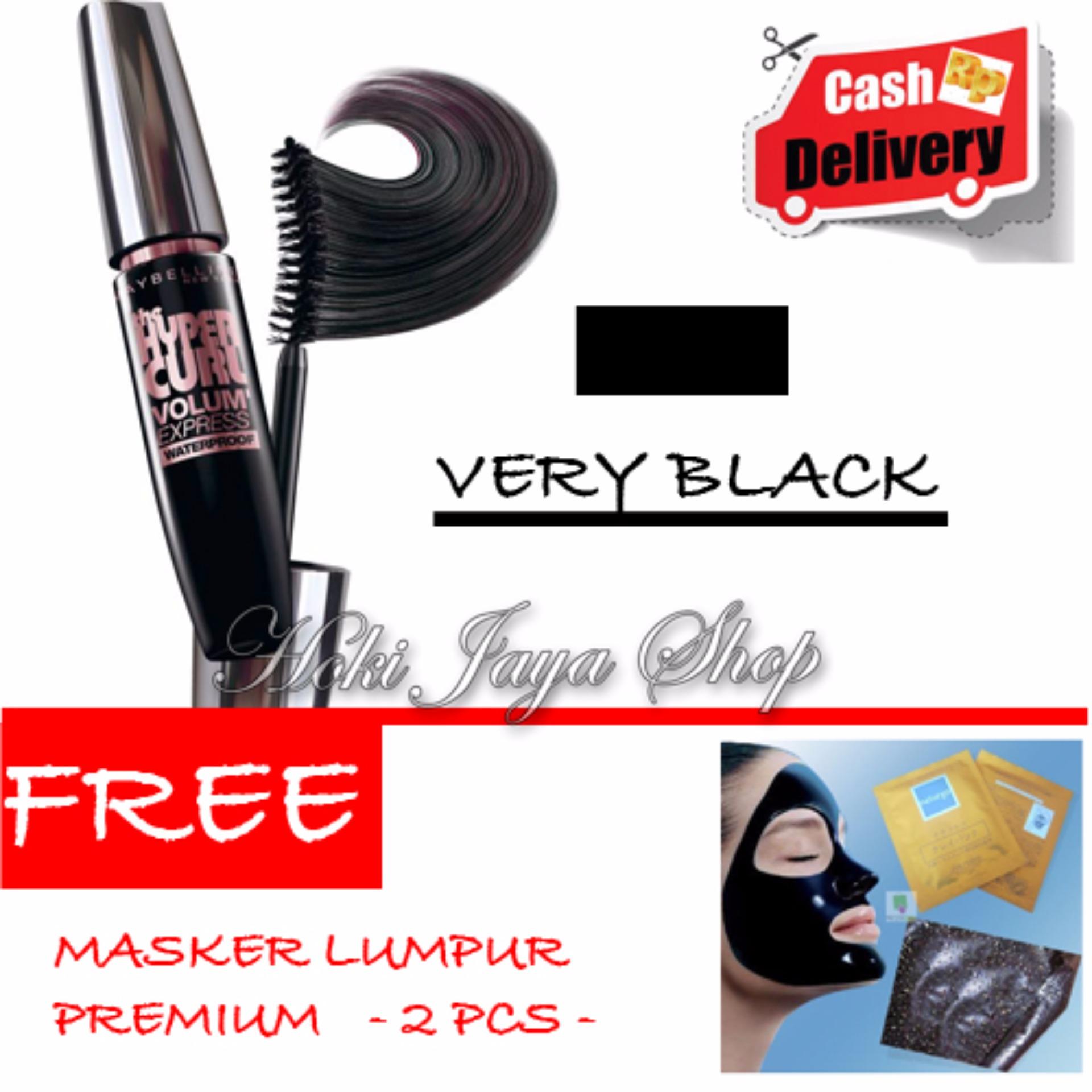 HOKI COD -  Mascara Waterproof - Maskara Hitam Quality Premium - 1 Pcs + Gratis Naturgo Masker Lumpur Hitam Pekat - 2 Pcs