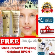 HOKI COD - Mask Egg White Peel Off - Masker Putih Telur - 85 Gram - 1 Pcs + Gratis obat jerawat - Minyak Oles Wayang Khusus Jerawat - 35 ml - 1 Pcs