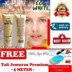 HOKI COD - Mask Egg White Peel Off - Masker Putih Telur - 85 Gram - 1 Pcs + Gratis Tali Jemuran 5 meter Serbaguna - Baju Handuk Hanger - Gantungan Baju - 1 Pcs Multi Colour 5 Meter