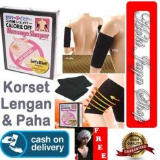 HOKI COD - Massage Shaper Calorie Off Arm - Korset Pengecil Lengan - 1 Set isi 2 pcs + Gratis Shower Cap Putih - Premium