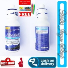 HOKI COD - Nice Look Cairan Air Softlens 60ml Untuk Cuci Cairan Air Soflen Cairan Nicelook - Cairan Air Soflens + Gratis Pulpen Lilin Unik Serba Guna Hitam Pekat - 1 Pcs