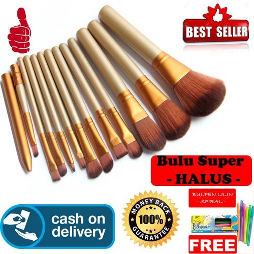 HOKI COD - Profesional Kuas Make Up 12 N3 Brush Set - 12 Pcs Premium Class + Gratis Pulpen Lilin Unik Serba Guna Hitam Pekat - 1 Pcs HOKI COD - Profesional Kuas Make Up 12 N3 Brush Set - 12 Pcs Premium Class + Gratis Pulpen Lilin Unik Serba Guna Hitam Pekat - 1 Pcs