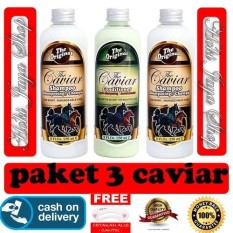 HOKI COD - Shampo Caviar - Shampo Kuda Sudah BPOM - 250 mL - 2 PCS + Gratis The Caviar Conditioner - conditioner kuda - 250 mL - Premium Original + Gratis Cetak Alis Cantik - Premium