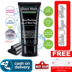 HOKI COD - Shills Black Mask - Masker Hitam Deep Cleansing Peel Of Mask - bioaqua + Gratis Cetak Alis Cantik - Premium