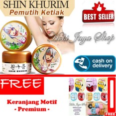 HOKI COD - Shin Khurim Pemutih Ketiak dan Selangkangan Premium - 1 Pcs + Gratis Keranjang Baju Kotor Lipat Motif Karakter Laundry Basket - Multi Colour Kualitas Premium - 1 Pcs