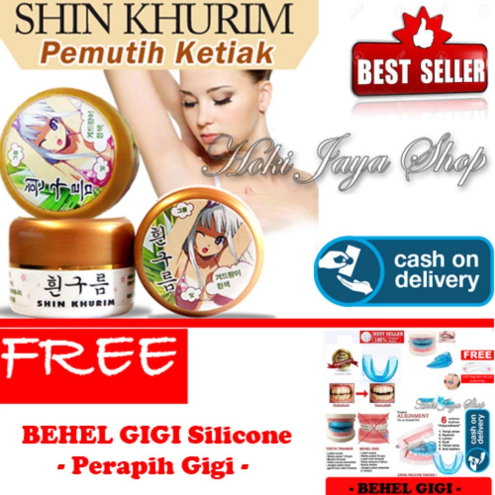 HOKI COD  - Shin Khurim  Pemutih Ketiak dan Selangkangan Premium - 1 Pcs + Gratis Orthodentic Retainer Teeth Trainer Allignment USA / Behel Gigi Original Import - Perapih Gigi - 1 Pcs