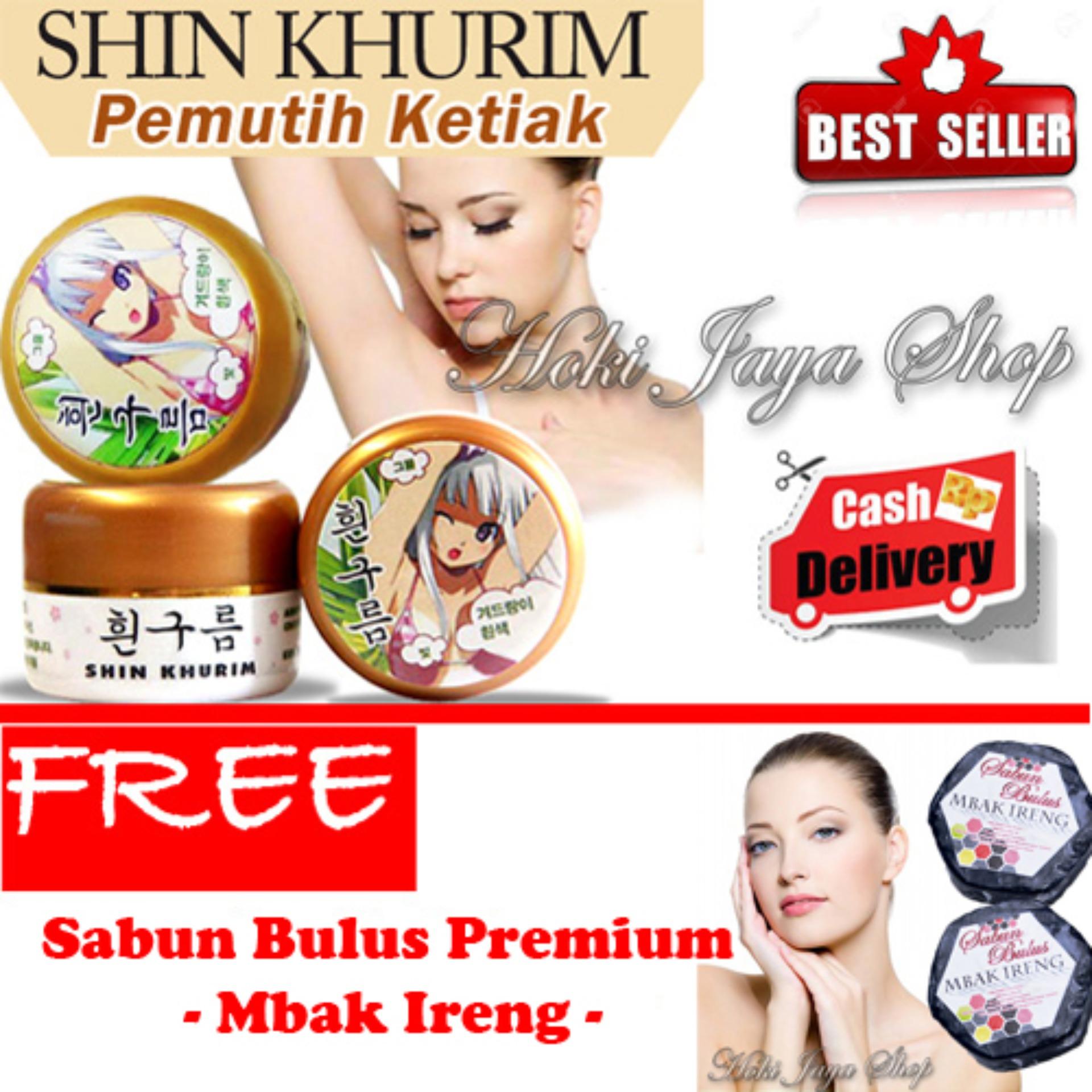 HOKI COD - Shin Khurim  Pemutih Ketiak dan Selangkangan Premium - 1 Pcs + Gratis Sabun Bulus Mbak Ireng Pembesar Payudara dan Pengencang Kulit Premium - 1 Pcs