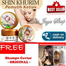 HOKI COD - Shin Khurim Pemutih Ketiak dan Selangkangan Premium - 1 Pcs + Gratis Shampo Caviar - Shampo Kuda Original Sudah BPOM - 250 mL - 1 Pcs