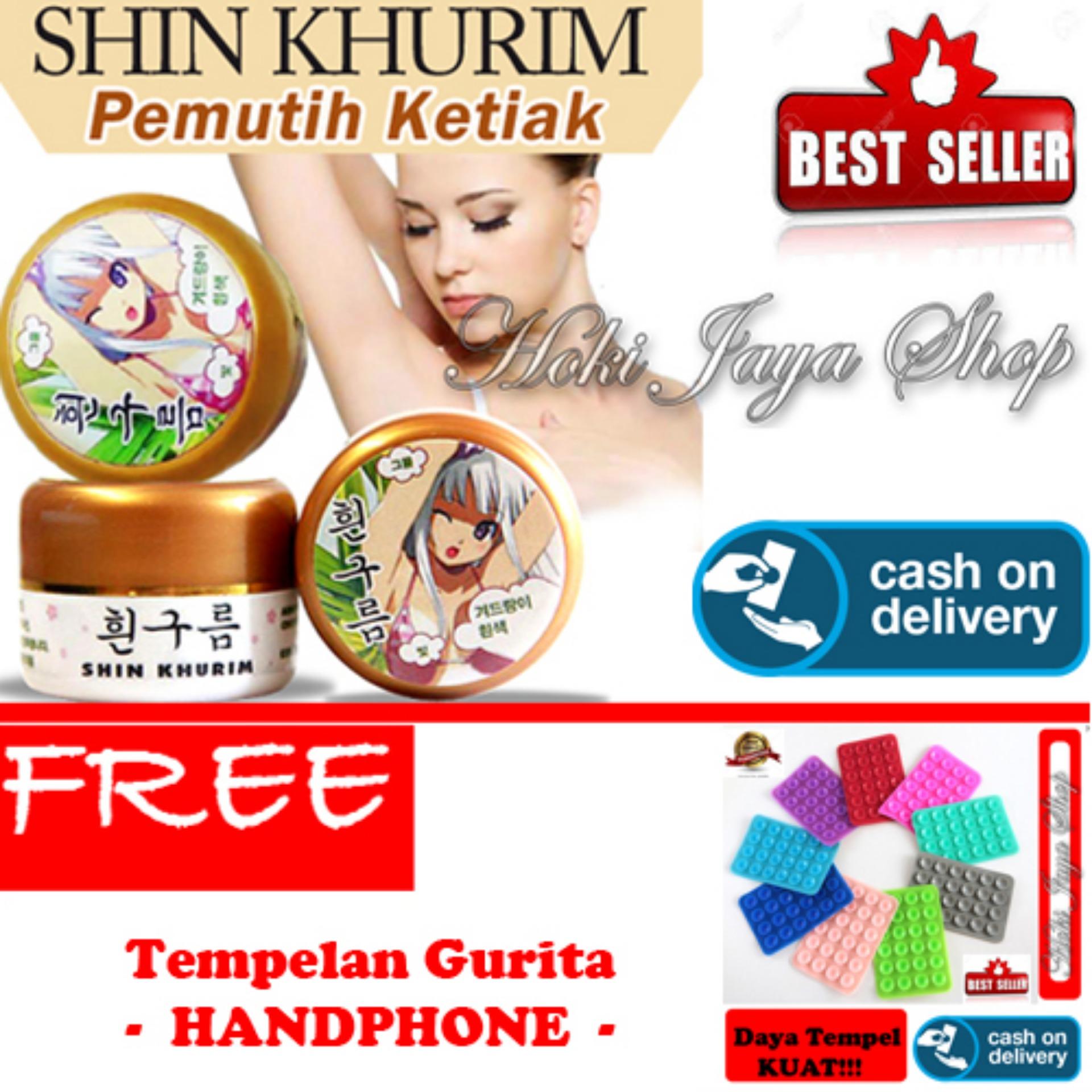 HOKI COD  - Shin Khurim  Pemutih Ketiak dan Selangkangan Premium - 1 Pcs + Gratis Tempelan Belakang HP Stand Holder Gurita Universal 24 Tentakel Perekat Handphone - Multi Colour - Kualitas Premium - 1 Pcs