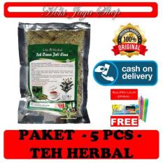 HOKI COD - Teh Peluntur Lemak Daun Jati Cina Teh Pelangsing - 5 Pcs + Gratis Pulpen Lilin Unik Serba Guna Hitam Pekat - 1 Pcs