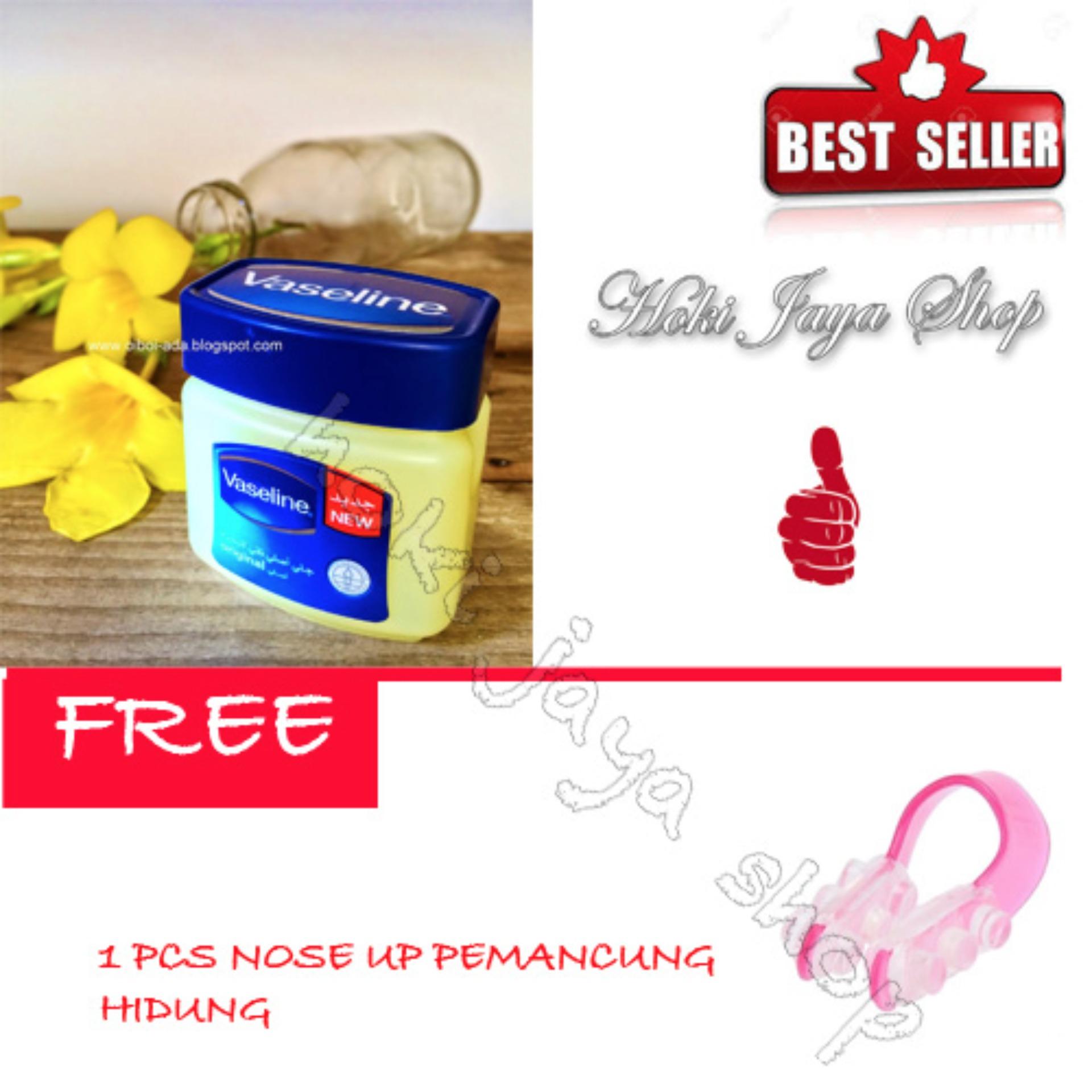 HOKI COD - Vaseline 60ml Petroleum Jelly Asli Murni 100% Original Arab - 1 Pcs - FREE Nose Up Pemancung Hidung - 1 Pcs   