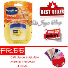HOKI COD - Vaseline Lip Therapy Creme Brulee Therapy Premium - 7gr - 1 Pcs + Gratis Celana Dalam Menstruasi Anti Bocor Premium - 1 Pcs