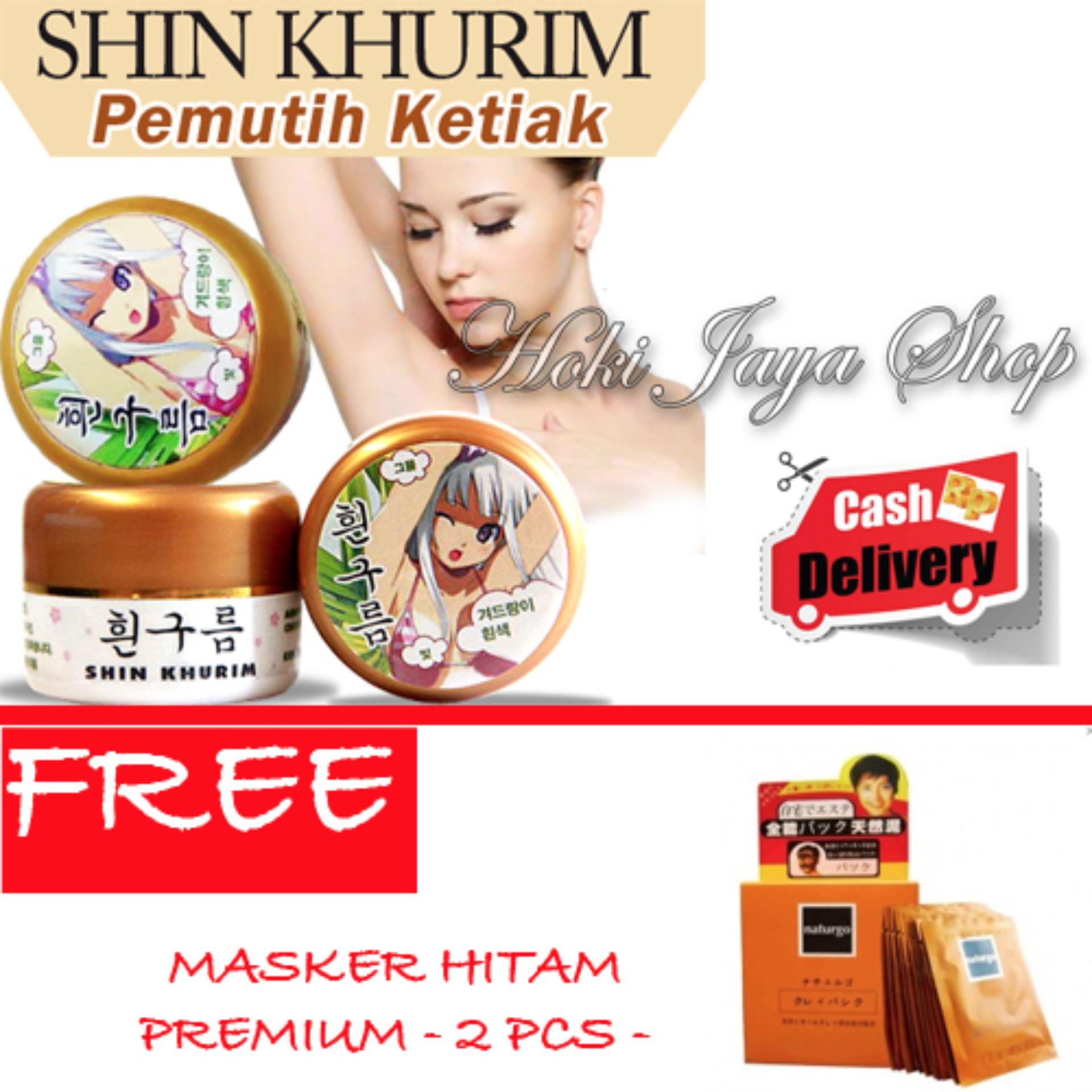 HOKI - Shin Khurim  Pemutih Ketiak dan Selangkangan Premium - 1 Pcs + Gratis Naturgo Masker Lumpur - 2 Pcs