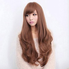 Jual Hot Fashion Tahan Panas Curly Lace Wig Rambut Manusia Blend Long Wavy-Intl