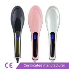 Jual Panas Pelurus Rambut Profesional untuk Rambut Careceramics Elektrik Lurus Sisir dengan LCD Rambut Kuas Merah Muda-Internasional