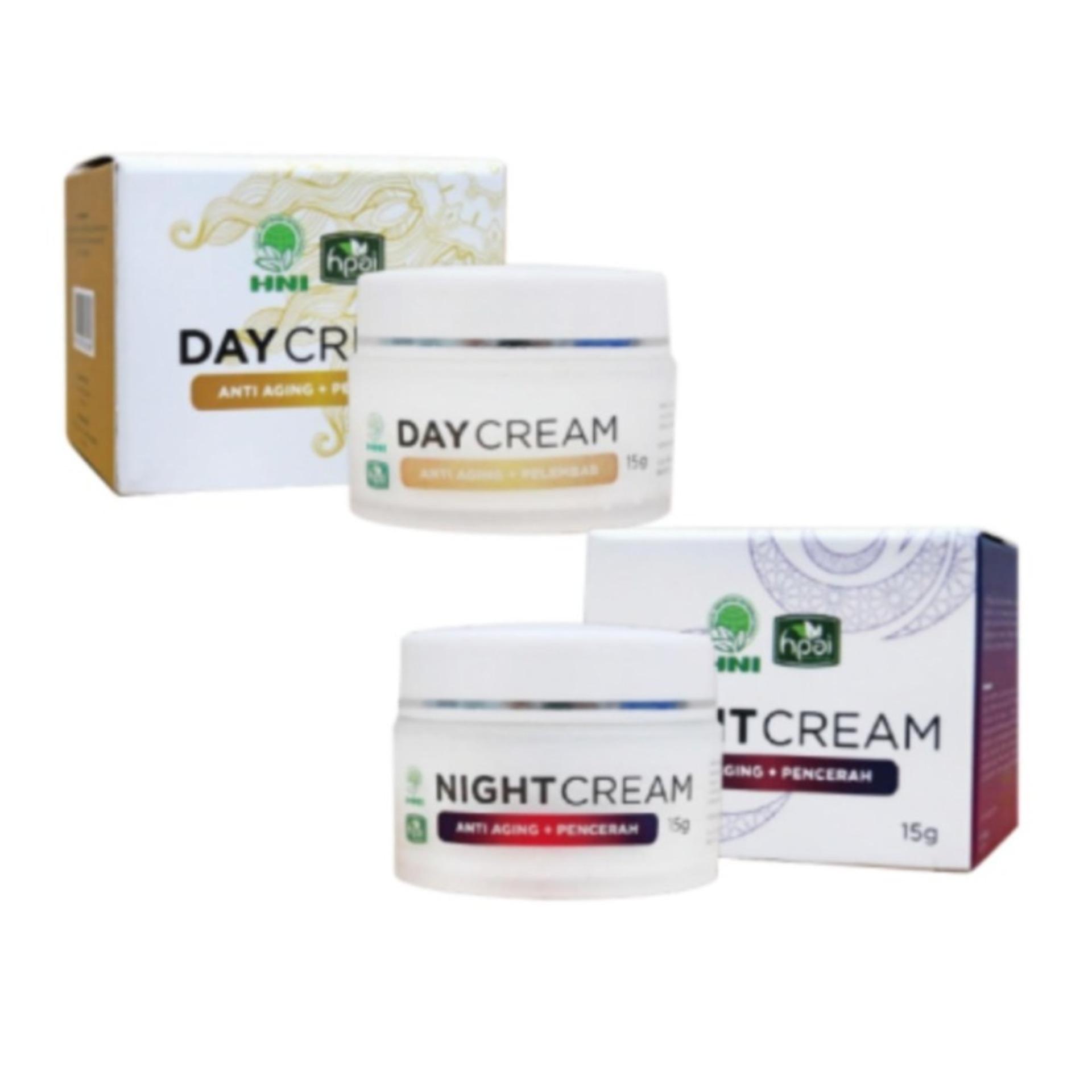 HPAI Cream Perawatan Wajah Satu Paket Krim Pagi dan Malam Di jamin Aman Dan Halal -
