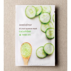 Innisfree It's real squeeze Mask Cucumber 1 sheet/20ml Masker Wajah Innisfree Original Masker Wajah Timun