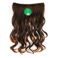 Instaclip Hairclip Wavy Light Brown 60 cm / Hair clip klip Keriting Korea Coklat Muda Big Layer Full head