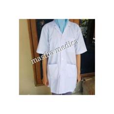 jas Lab/ Laboratorium lengan Pendek Ukuran L