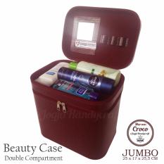 Jogja Craft - JUMBO Size Makeup Pouch / Beaty Case / Tas Kosmetik Susun Size Jumbo [MAROON]