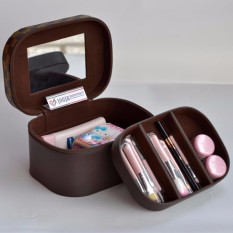 Jogja Craft NYB023DMR Traveller Make Up Pouch - Kotak Tempat Kosmetik (Damier Coklat)