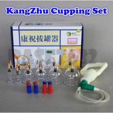 KangZhu Original Set 12 Cup Alat Bekam Kop Angin Vacuum Cupping dengan Terapi Magnet Akupuntur Kesehatan