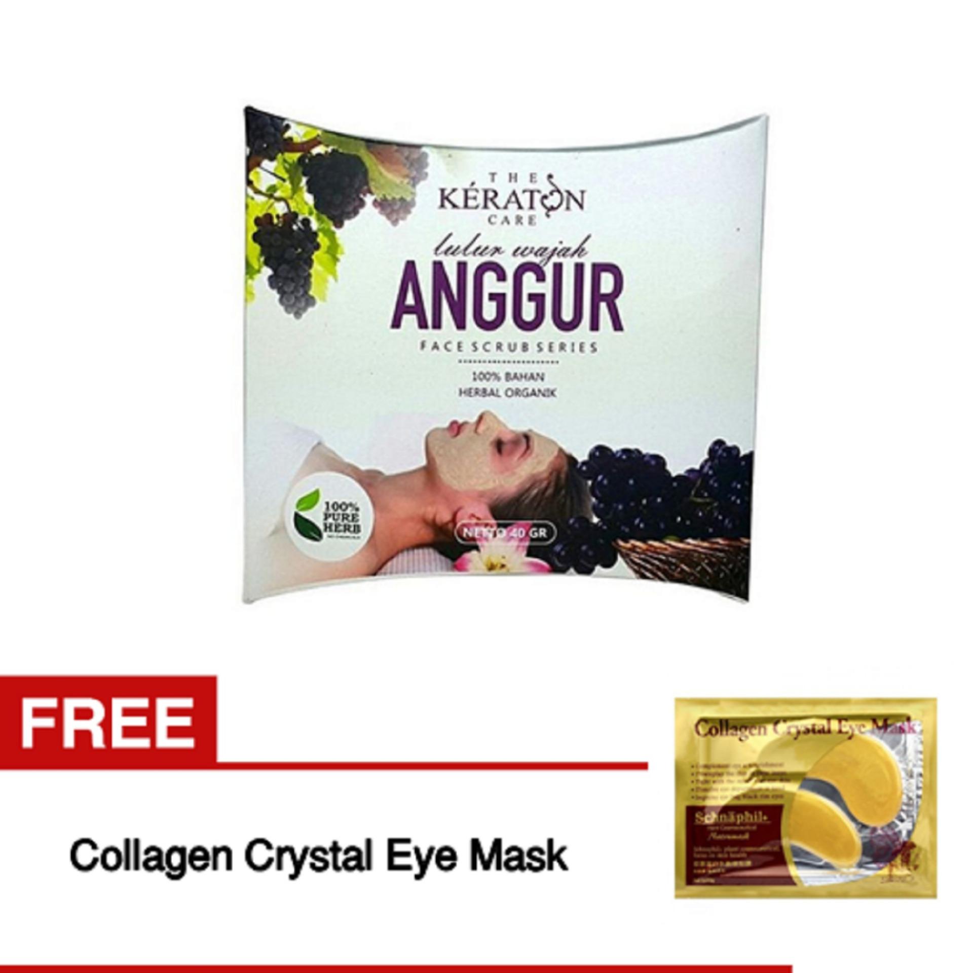 Keraton Care Lulur Wajah (Masker) Anggur 5 Pack FREE Masker Mata