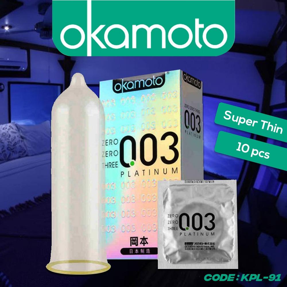KONDOM OKAMOTO PLATINUM 0.03 KONDOM - CONDOM MADE IN JAPAN SET ISI 10PCS - KPL-91