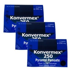 konvermex 250mg 1 stp@ 2tab ( 3 strip)