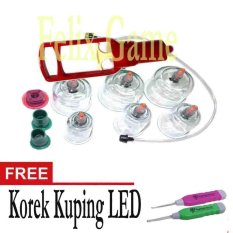Kop Angin / Alat Bekam Isi 6 Cup +Gratis 1 Pcs Korek kuping LED