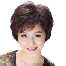 La Vie Rambut Palsu Keriting Pendek Sintetis yang Lembut Tahan Panas dan Seksi (Coklat Gelap)
