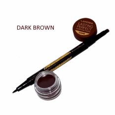 Landbis Eyebrow Gel 3 in 1 + Eyeliner + Brush - No. 2 Dark Brown