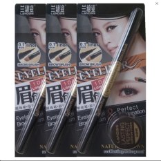 Landbis Eyeliner & Brush Eyebrow Cream 3 in 1 - NO 01 natural deep brown