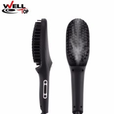 LCD Display Professional Steam Hair Straightening Brush Mature TechSteam Hair Comb Fast Steam Hair Straightening Brush - intl