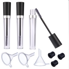 Leegoal 8 Ml Kosong Maskara Tabung dengan Bulu Mata Wand, Sumbat Karet Corong Pipet Transfer untuk Mascara, Castor Oil (Satu Set 9)-Intl