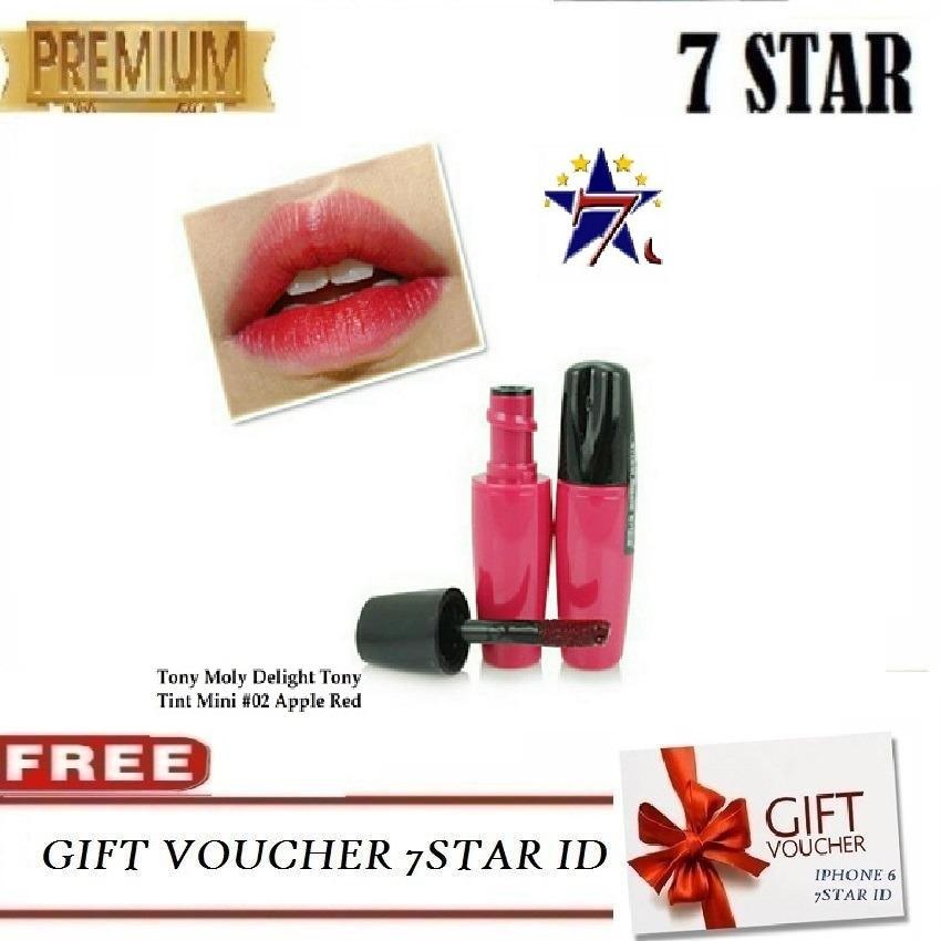 Lip Tint Tony - Moly No. 2 Red  #02 Apple Red Mini Size + FREE Gift Voucher 7STAR ID