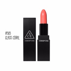 Lipstick 3 Concept Eyes - Lip Korea - 4 varian - Glass coral