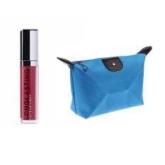 LT PRO Longlasting Matte Lip Cream 07 Free Alisha Tas Kosmetik Mini - Biru Muda