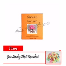 Lucky - Hanasui Naturgo Masker Lumpur Wajah Sensitif 1 BOX isi 10 Sachet + 1pcs Lucky Ikat Rambut