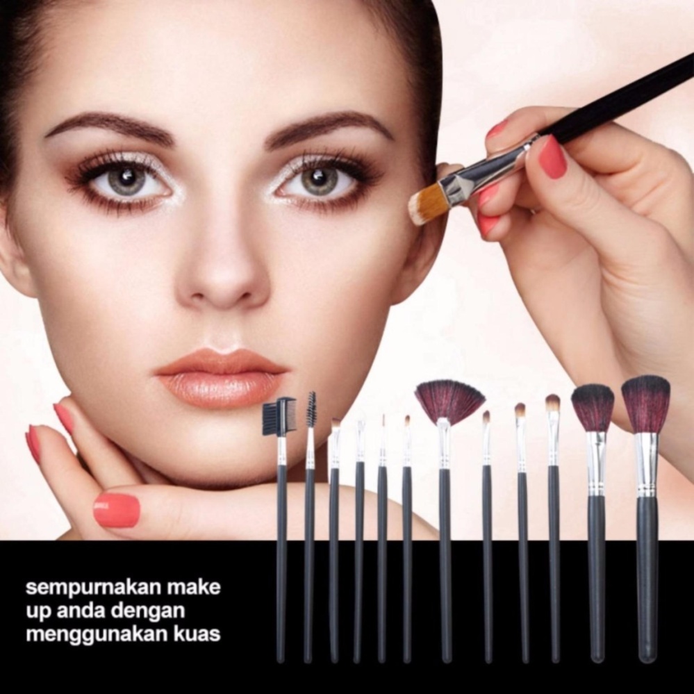 Polkadope Kuas Make Up Brush Set - 12 Pcs Polkadope Kuas Make Up Brush Set - 12 Pcs