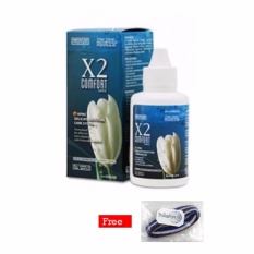 Lucky X2 Comfort / Cairan Pembersih untuk Softlens - 60ml + Free 1 Pcs Polkadope Ikat Rambut