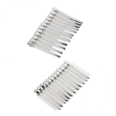 MagiDeal 24 Pieces Pemangkasan Bagian Penjepit Salon Hair Styling Gantungan Klip 2 Ukuran-Intl