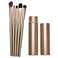 Makeup 5 Pcs Set Kuas Perona Mata Kuas Bibir Powder Foundation Tool Emas