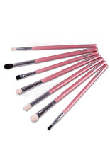 Makeup Brushes Blend Shadow Angled Eyeliner Smoked Bloom Eye Brushes Set of 7 Hot Pink