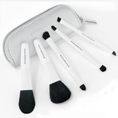 Makeup Brushes-Mini Premium Kuas Kosmetik Set Alas Bedak Padat Blush Eyeliner Bedak Brush Kit dengan Travel Case (5 PC-Intl