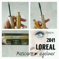 MASKARA EYELINER LOREAL 2IN1 WATERPTOOF - LOREAL MASKARA EYELINER