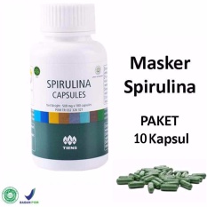 Masker Spirulina Herbal Alami Tiens - Paket 10 Kapsul