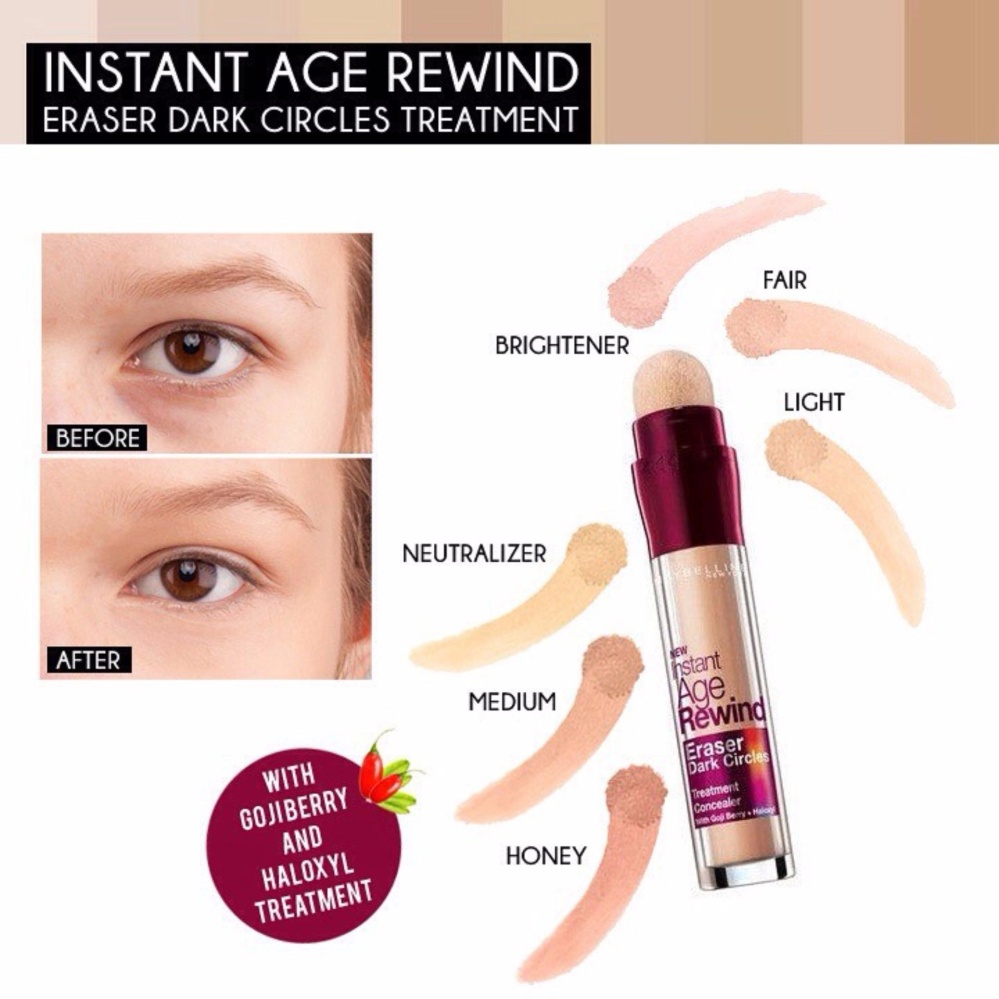 Maybelline Instant Age Rewind Eraser Dark Circles Treatment Concealer 130 Medium