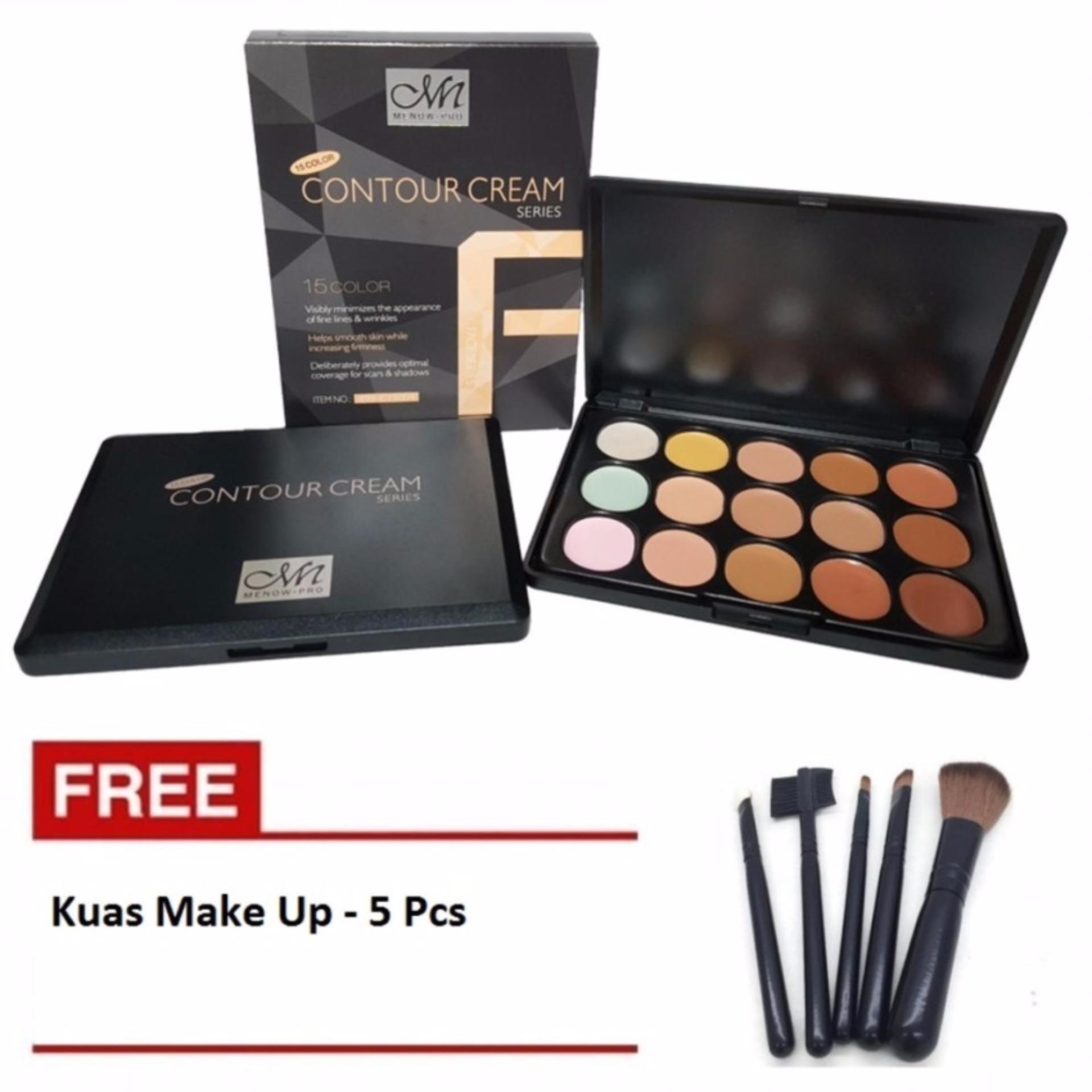 Me Now Concealer 15 Warna - MN Contour Pro 15 Color FREE Make Up Brush isi 5 / Kuas isi 5