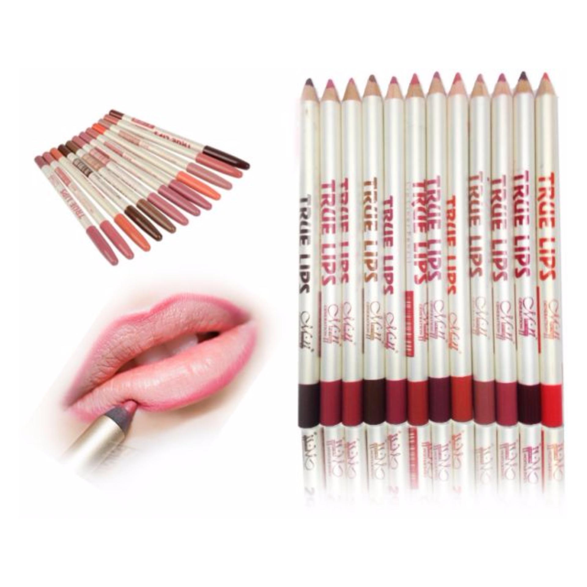 Me Now True Lips Lip Liner 12 Color - Lipliner Lipstick 12 pcs